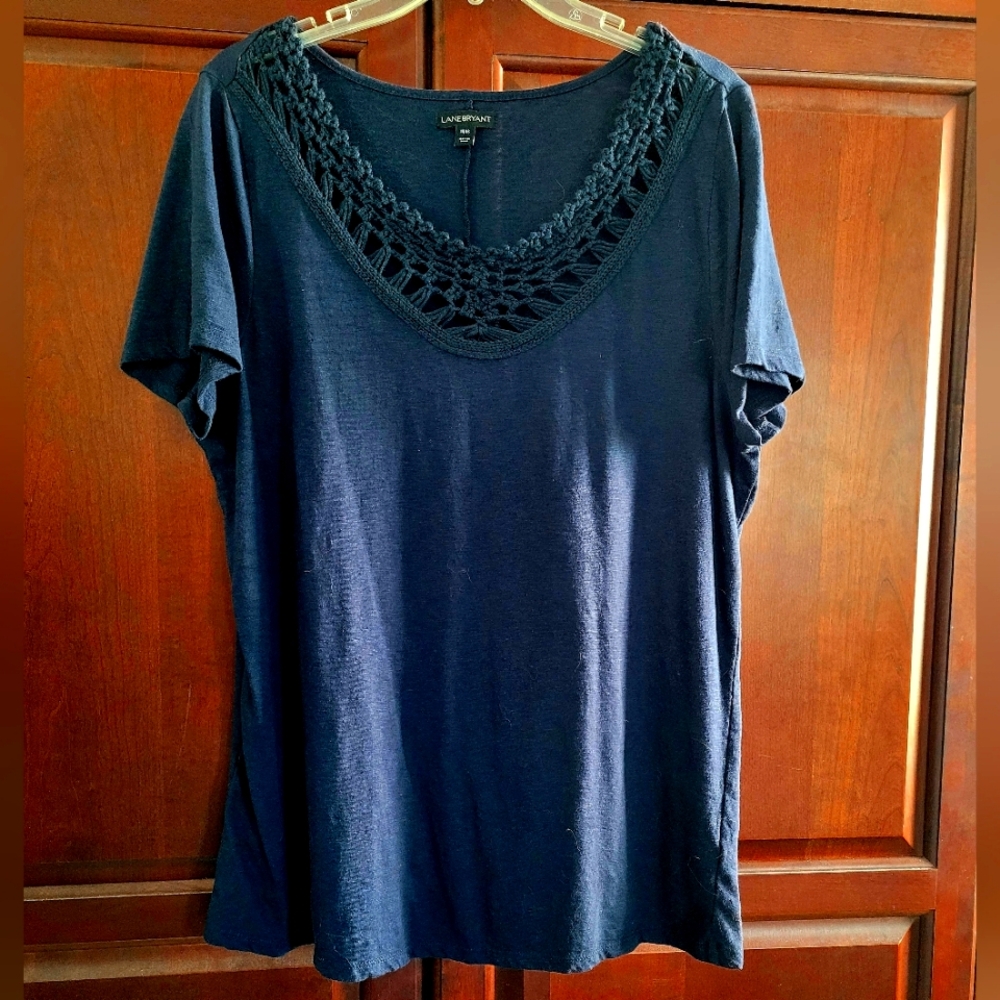 EUC Lane Bryant Embroidered Shirt